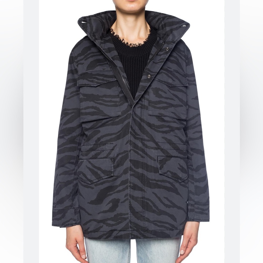 Zadig &  Voltaire Kris Tiger Parka Jacket Cameo Small